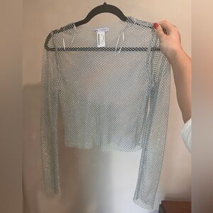 Zara Shimmer Mesh Crop Too